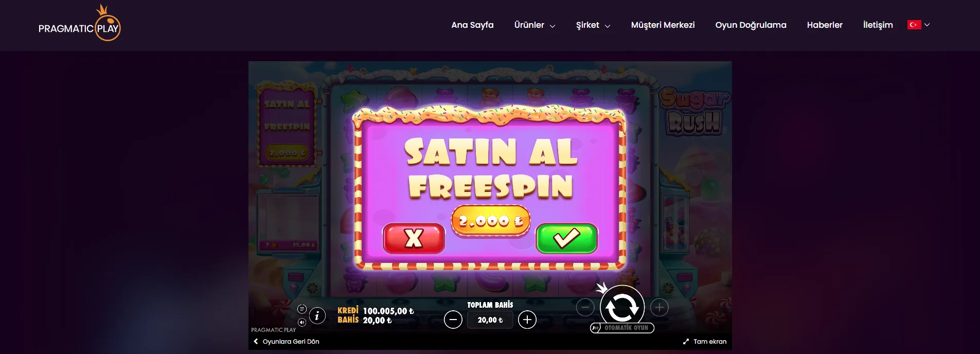 Sugar rush demo ile eğlenceye başla